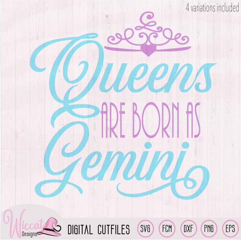 Download Queens are born as Gemini Queen svg Zodiac svg Gemini svg | Etsy