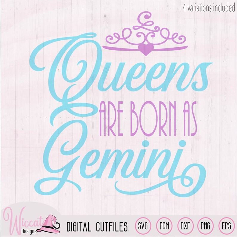 Download Queens are born as Gemini Queen svg Zodiac svg Gemini svg | Etsy