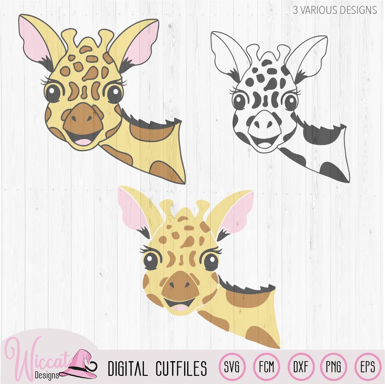 Download Art Collectibles Clip Art Scanncut Fcm Htv Dxf Cut File Zoo Animal Summer Design Vinyl Cut File Funny Giraffe Face Digital Cut File Svg Cricut Svg For Girls
