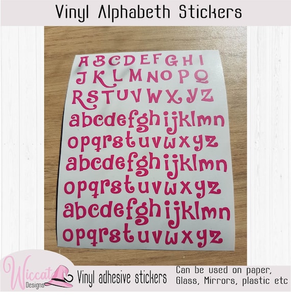 Vinyl Alphabet Stickers - Single Letter Sheets