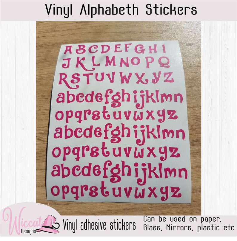 Funny letters Alphabet stickers vinyl letters letter Small Pink