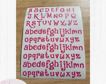 Alfabet stickers, vinyl letter stickers, vinyl stickers, Abc kleine letters,  planner letters, scrapbook letters, letter stickers