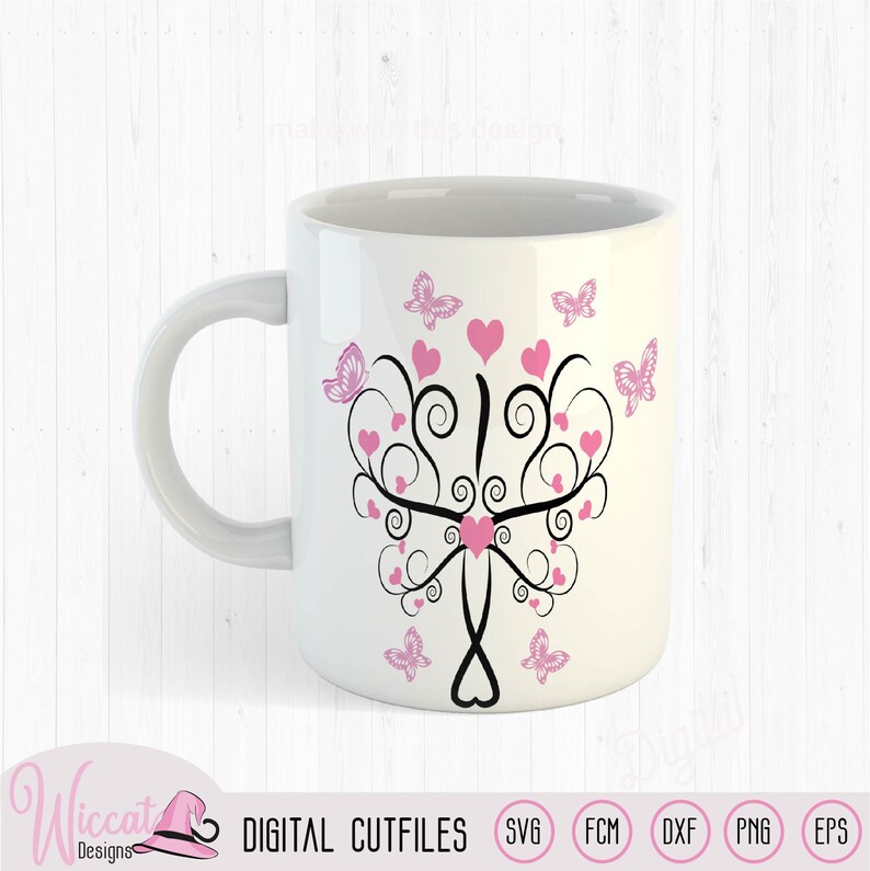 Download Butterfly Tree with Hearts svg Nursery decor newborn cut ...