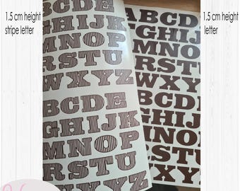Chocolate Alphabet Vinyl Stickers: Sinterklaas Letters, Initial Stickers