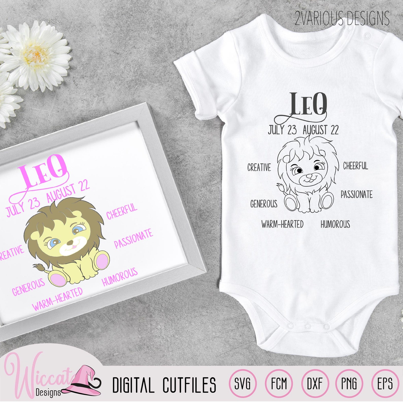 Baby Girl Leo Zodiac Sign Leo Traits Astrology Newborn Etsy