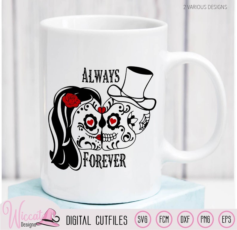 Download Sugar Skull couple svg Day of the dead forever and always ...