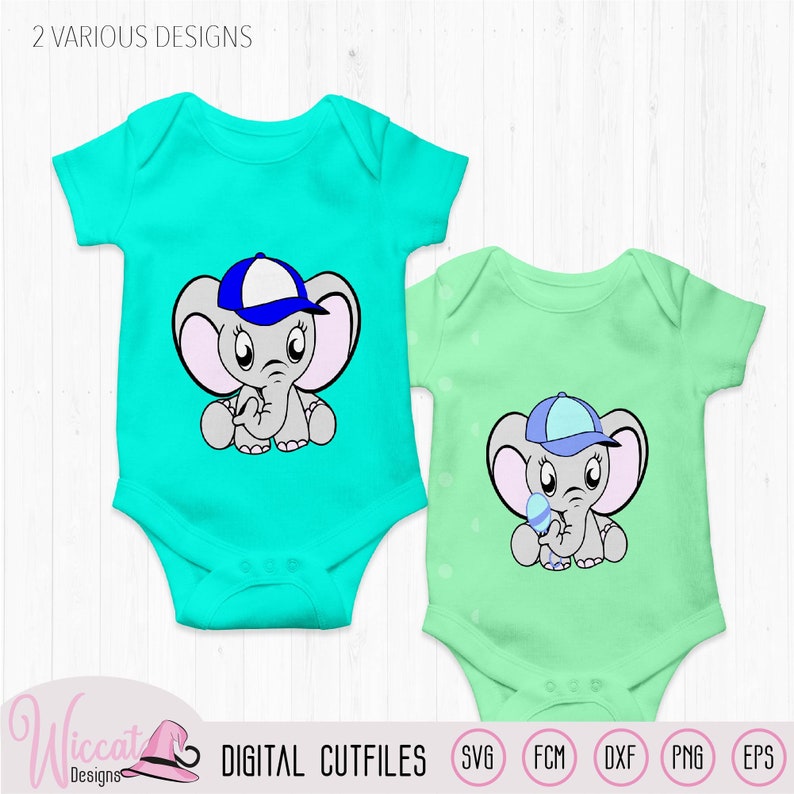 Download Baby boy Elephant with cap and rattle nursery animal svg ...