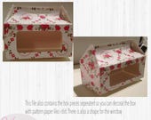 Gift Box Template SVG, Window Box, Party Favor (Digital Download)
