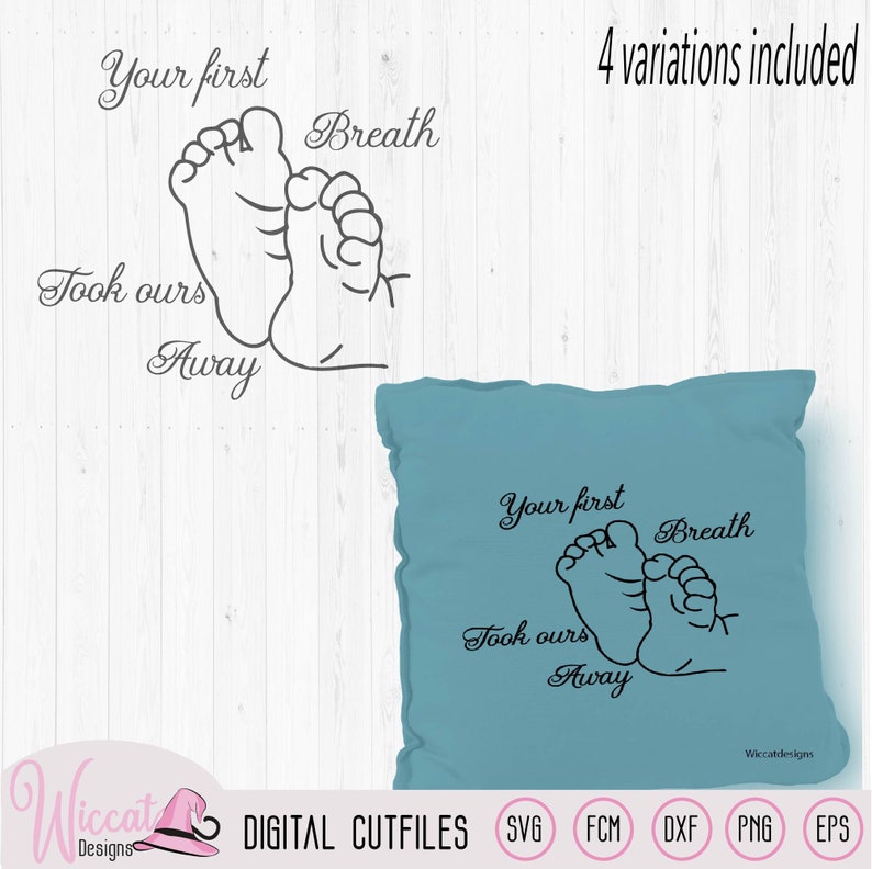 Baby Feet With Quote Baby Birth Pillow Little Feet Pregnant Etsy