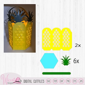 Pineapple Lantern SVG Template: DIY Luminary, Summer Decoration (Digital Download)