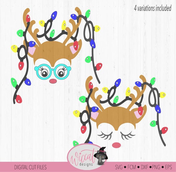 Reno hipster luces navideñas svg bebés niños - Etsy España