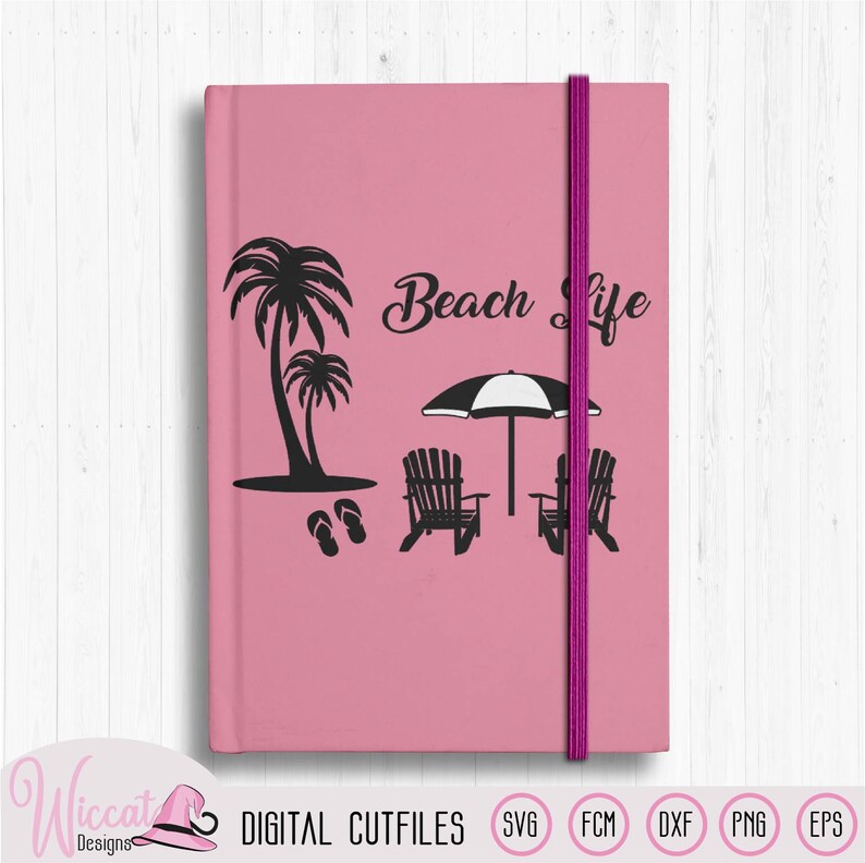 Download Clip Art Art Collectibles Cricut Svg Scanncut Fcm File Beach Chair Flip Flops Vinyl Craft Tumbler Design Journal Cover Svg Beach Life Quote With Palm Trees