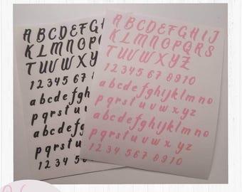 Alfabet stickers, vinyl letter stickers, vinyl stickers, Abc kleine letters,  planner letters, scrapbook letters, letter stickers