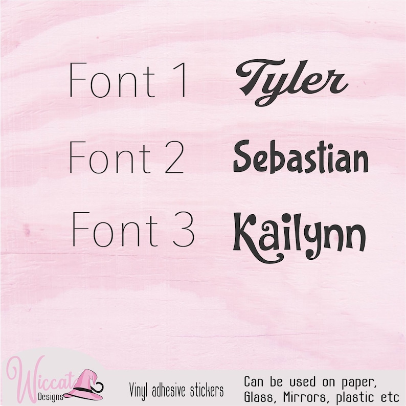 Small Vinyl Name Stickers Name Tag Stickers Name Decal Etsy Australia