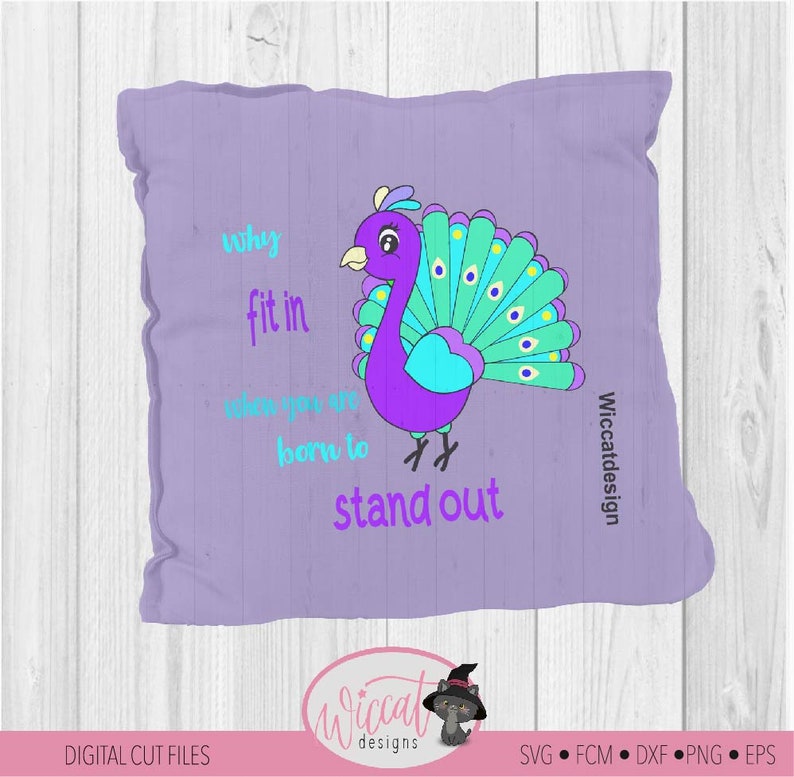 Download Cute little Peacock kids design svg Stand out quote svg | Etsy
