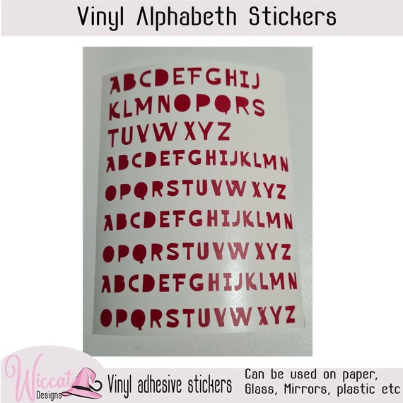 Vinyl Alphabet Stickers - Single Letter Sheets