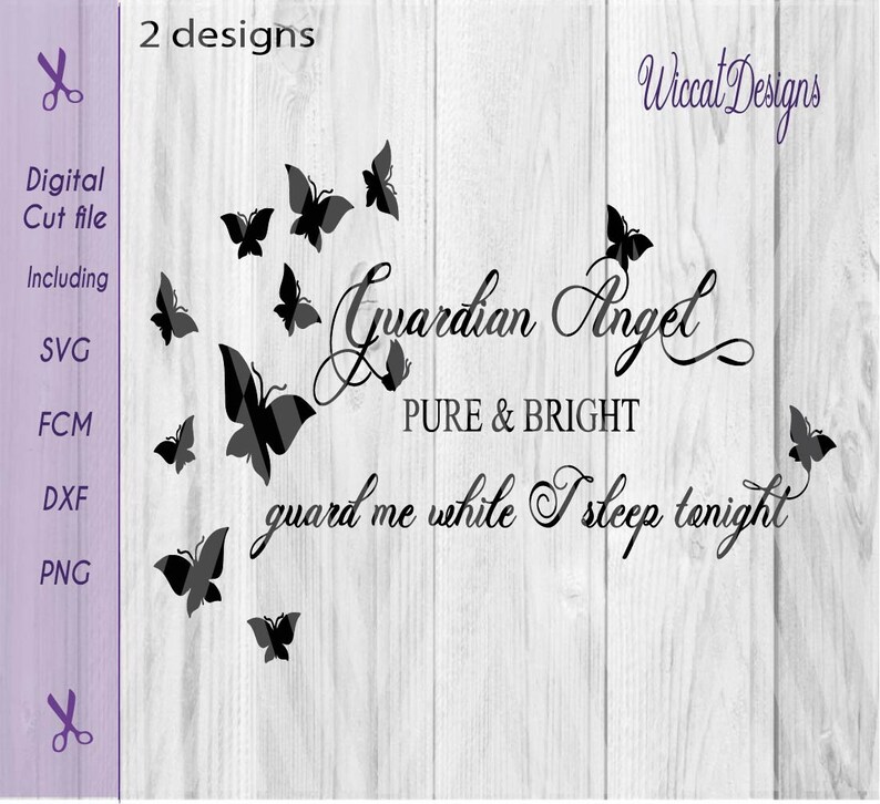 Download Nursery Guardian Angel wall quote svg lullaby decor baby ...