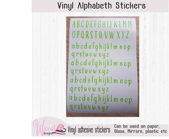 Handwritten Alphabet Small Letter Stickers in Different Color and