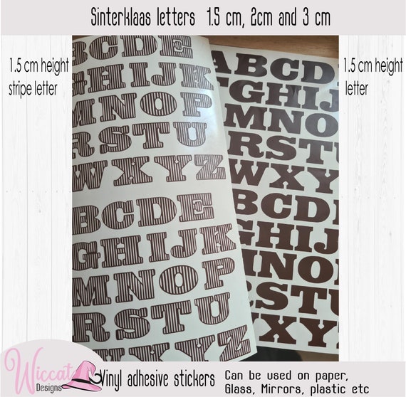 Bold letter stickers, Alphabet stickers, vinyl letters