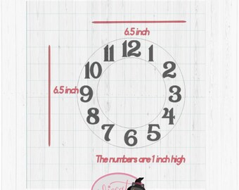 Clock Face Numbers Vinyl Stickers, DIY 1-Inch Numbers