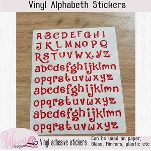 Funny letters, Alphabet stickers, vinyl letters, letter, Small abc vinyl , Valentine letters, individual letters, scrapbook, letter decal image 6