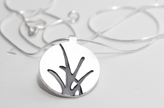 Silver Grass Pendant, Shuimo Grass Necklace, Handcrafted Silver Grass Pendant, Shuimo Grass Necklace, Handcrafted