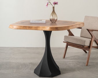 Table Base (16.26" x 16" x 28") | Metal Table Base for Desk, Round Table Base , Living, Dining Room Table 311S Lithe Flowyline