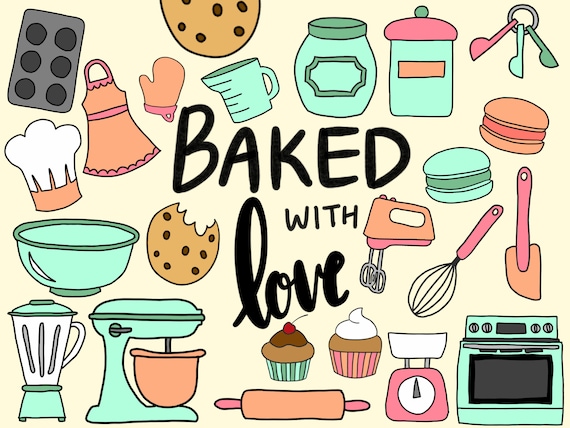 Baking Cooking Clipart Clip Art Cute Doodles Vector Etsy Baking Cooking Clipart Clip Art Cute Doodles Vector Etsy