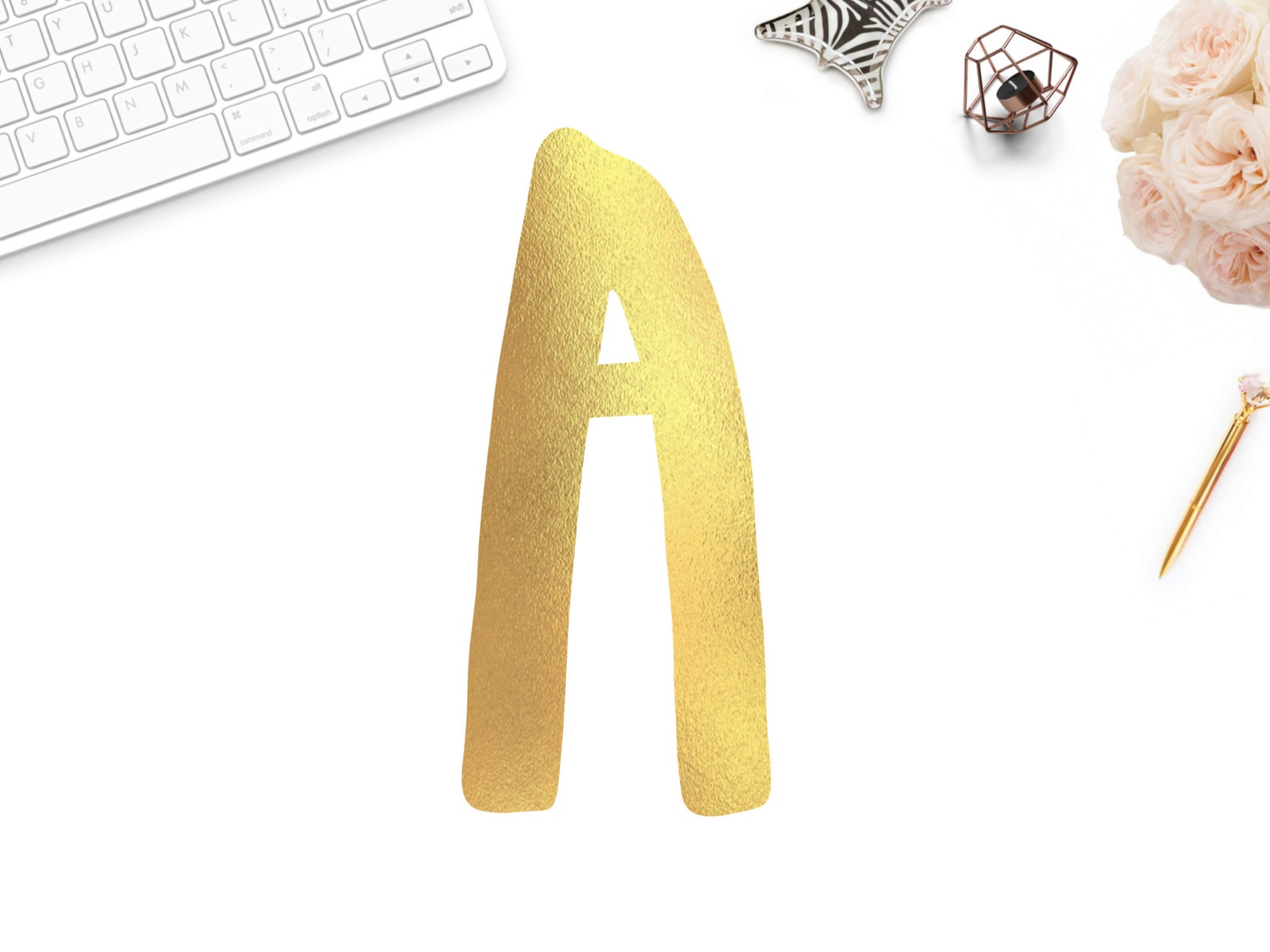 GOLD FOIL LETTERS Gold Foil Alphabet Clipart Gold Letters Etsy