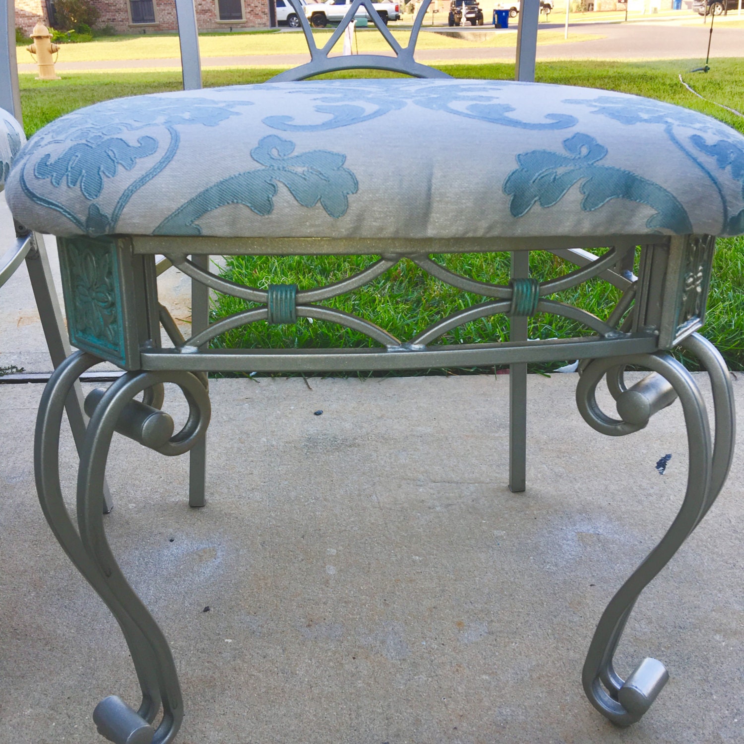 SOLD Titanium Wrought Iron Kitchen Table & 6 Chairs Etsy