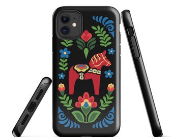 Swedish Dala Horse Tough iPhone case