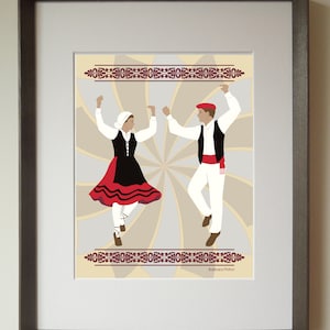 Basque Folk Dancers Fine Art Print image 1