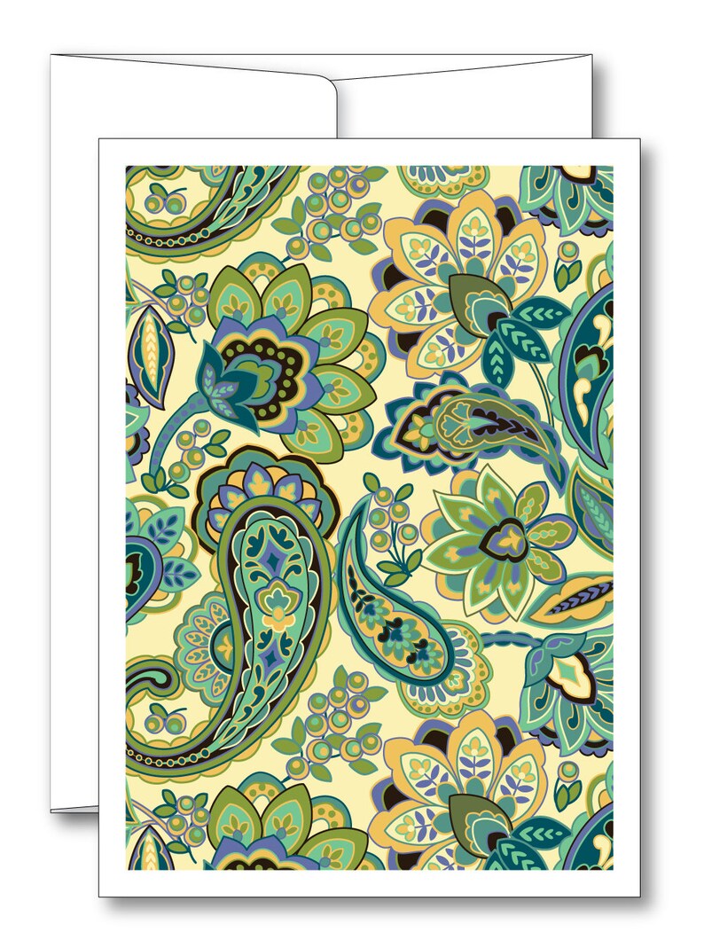 Paisley Greeting Card BP20 Etsy