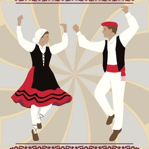 Basque Folk Dancers Fine Art Print image 2