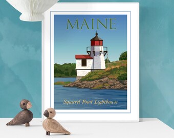 Squirrel Point Lighthouse Fine Art Print