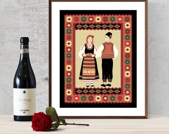 Bulgarian Folk Dancers Fine Art Print