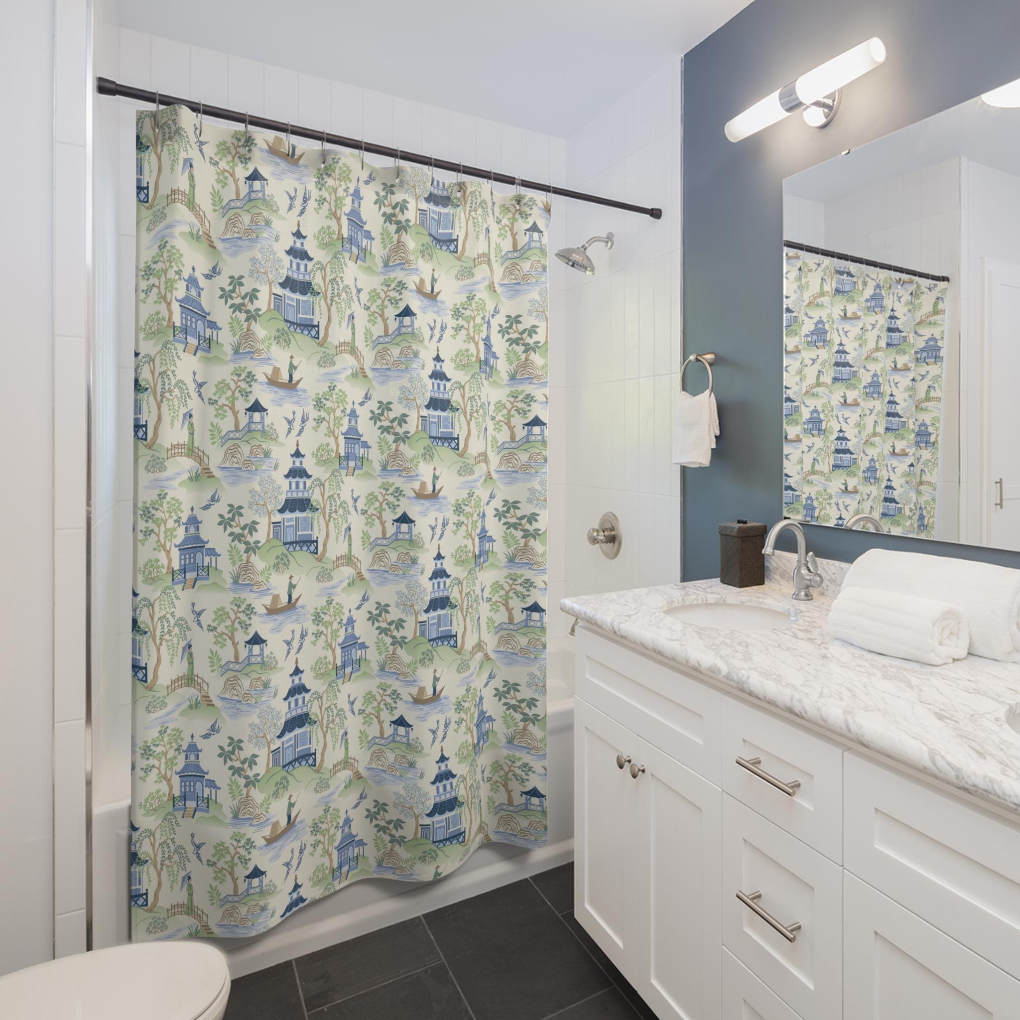 Chinoiserie Shower Curtains - Etsy