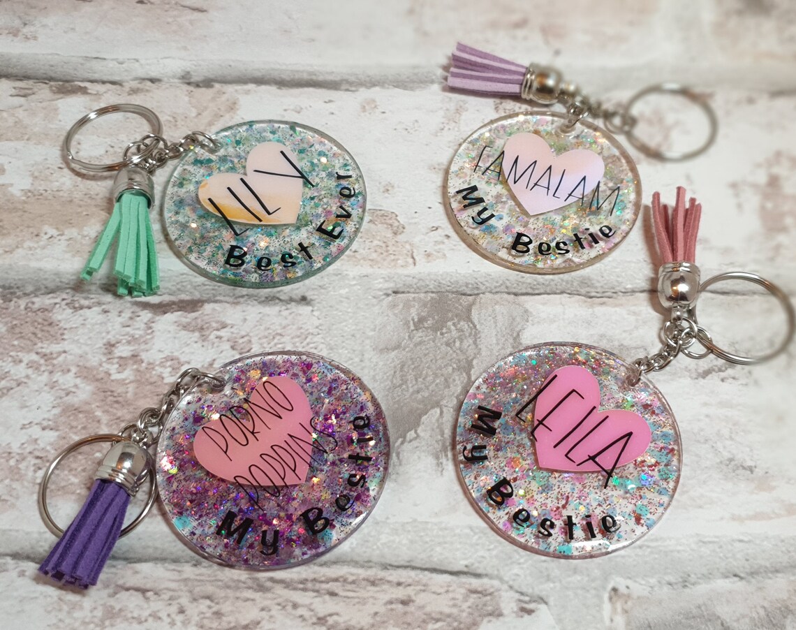 Personalised Acrylic Keychains Etsy