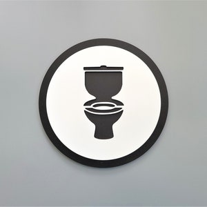 Restroom sign. Toilet symbol. Gender neutral bathroom signage. Male and Female toilet. WC. image 5