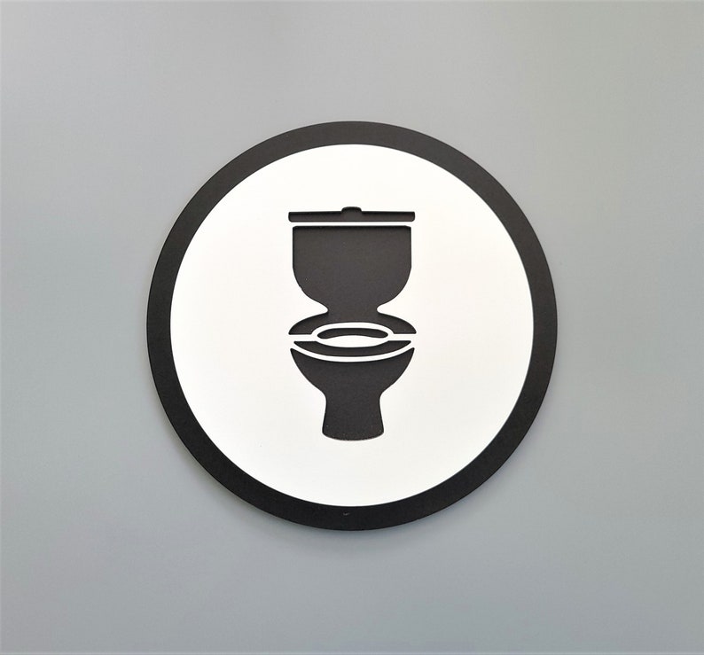 Restroom sign. Toilet symbol. Gender neutral bathroom signage. Male and Female toilet. WC. image 5