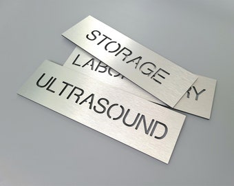 Custom quote door sign for business. Modern office signage. Custom text door signs. Personalized room name sign.