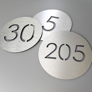 Round number plaque. Exam room numbers. Door number sign. Apartment number. Hotel room numbers. image 10