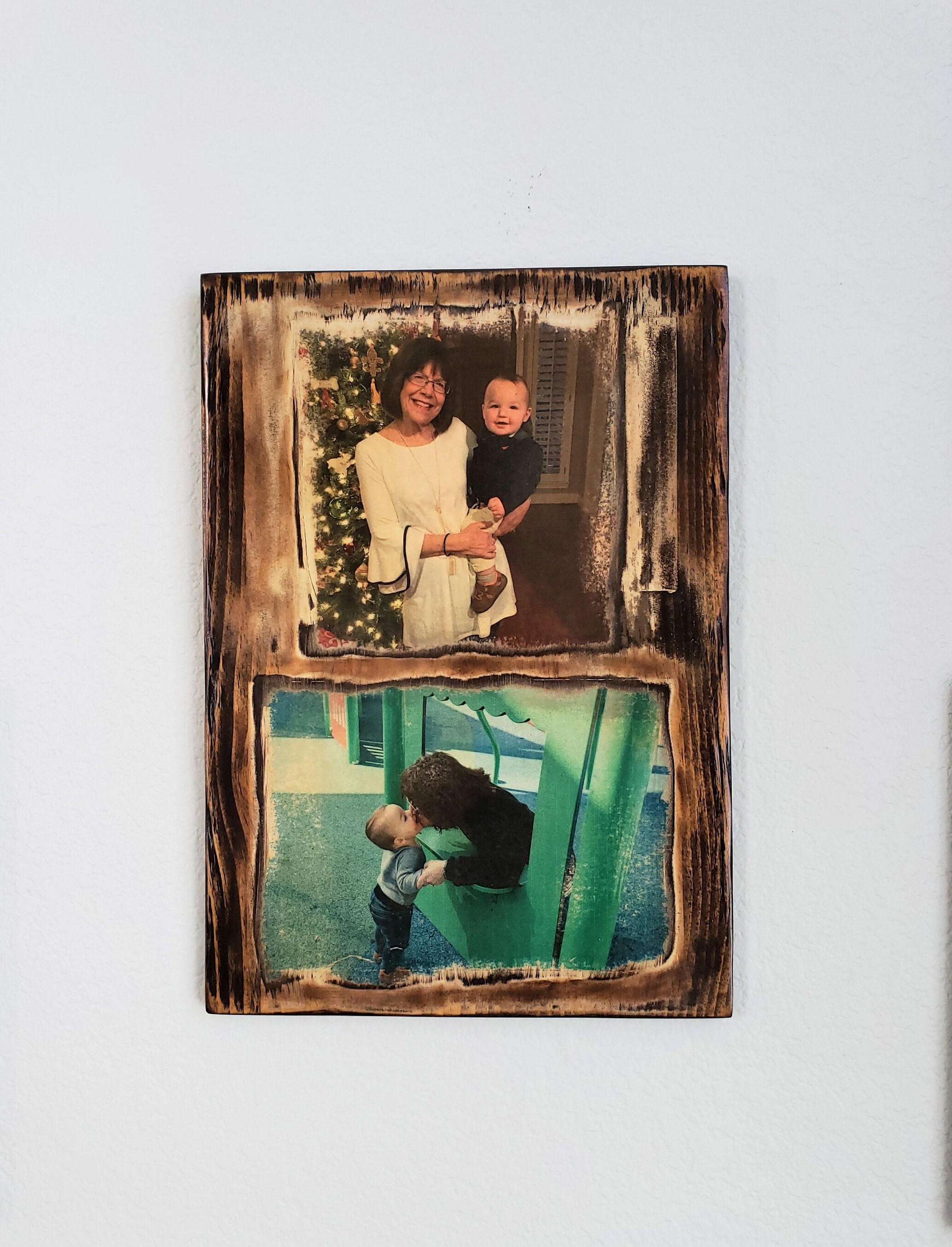 Photo collage on wood. Picture on wood. Personalized family gift