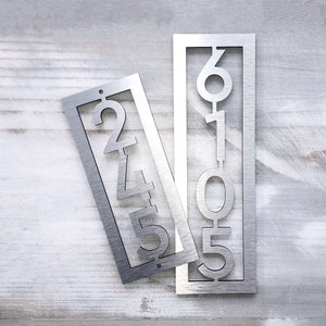 Vertical Number Signs. Custom Vertical Number Plaque. Modern Apartment ...