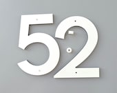 10 inch modern house numbers and letters. Black, White and Silver. Bold door numbers.