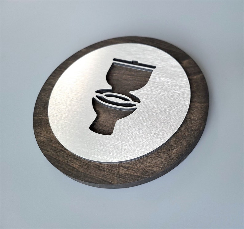 Restroom sign. Toilet symbol. Gender neutral bathroom signage. Male and Female toilet. WC. image 8