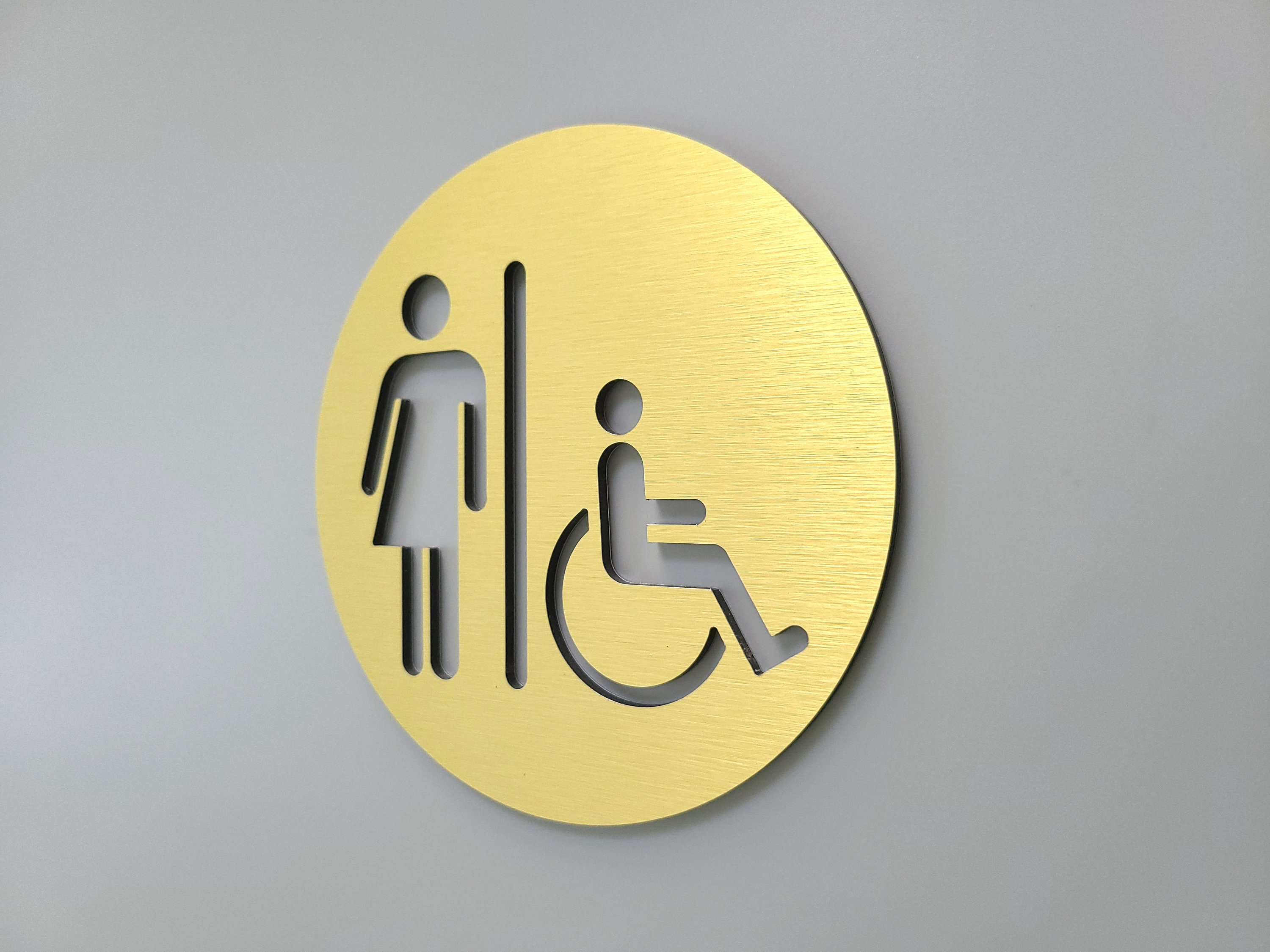 All Gender Neutral Transgender Restroom 9" x 6" Metal Sign Whichever Bathroom