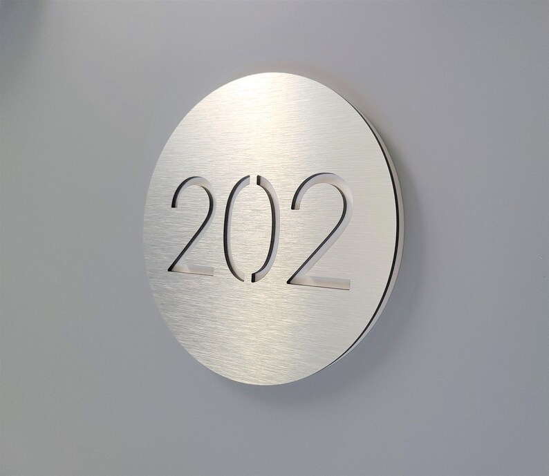 Apartment Numbers. Silver House Number Plaque. Door Numbers. Etsy