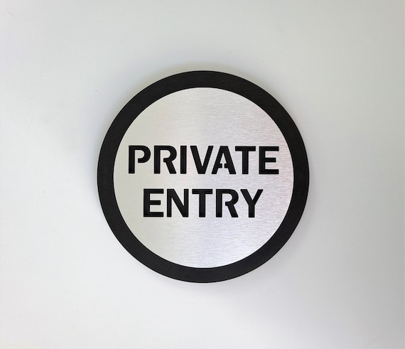 Private entry sign. Private sign. Staff only. Employees only. Business signage.