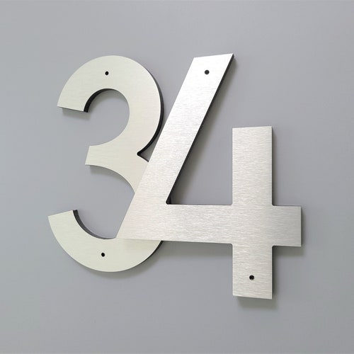 6 Inch Bold House Numbers and Letters. Black White and Silver Etsy